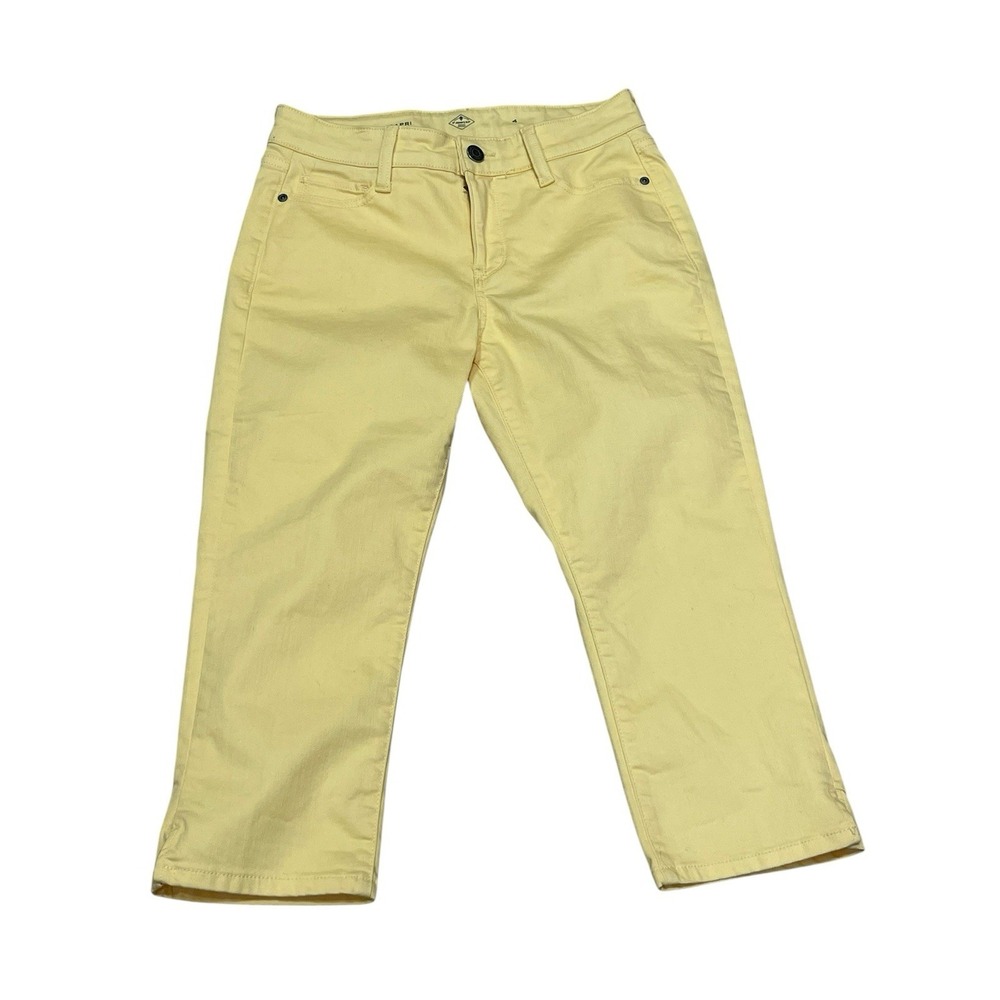 St. John's Bay Capri Pants Yellow Women's Size 4 Stretch Summer Spring Vacation